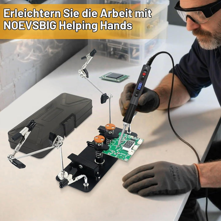 Magnetische Dritte Hand Löt-Halterung aus Metall, Verstellbare Helping Hands Klemme für Elektronik,