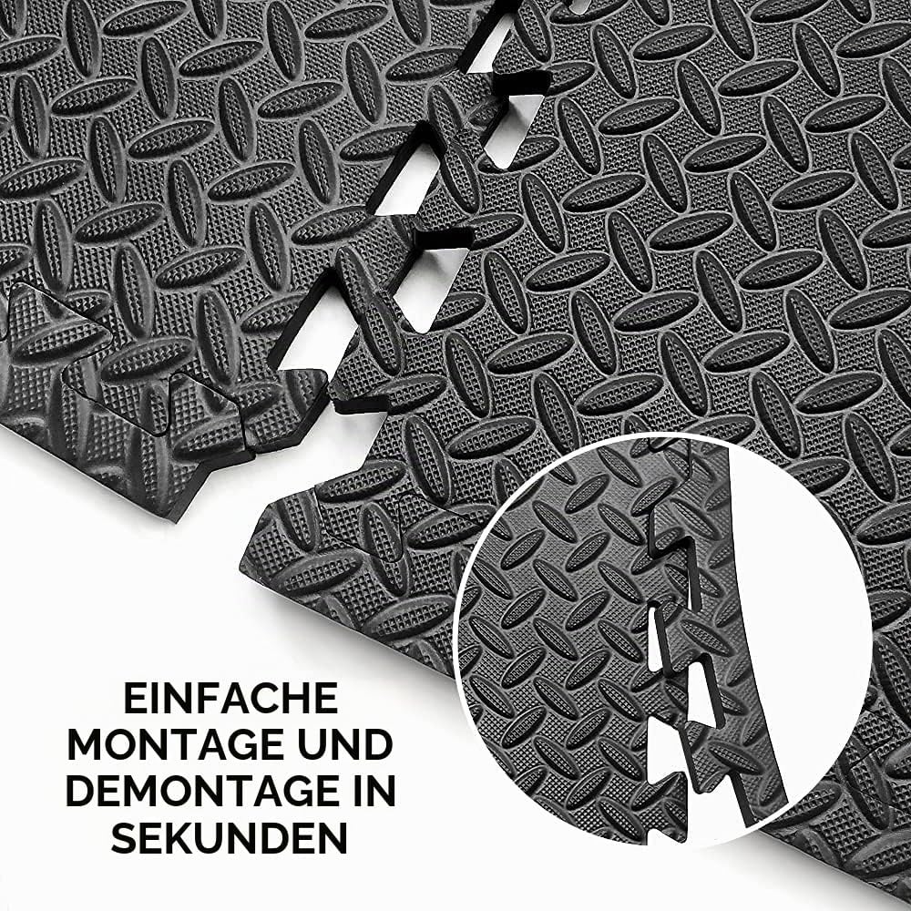 PROIRON Extra Dicke 2cm Bodenschutzmatte Fitness, 60x60cm Schutzmatten Puzzlematte, 6 Puzzle Bodenma