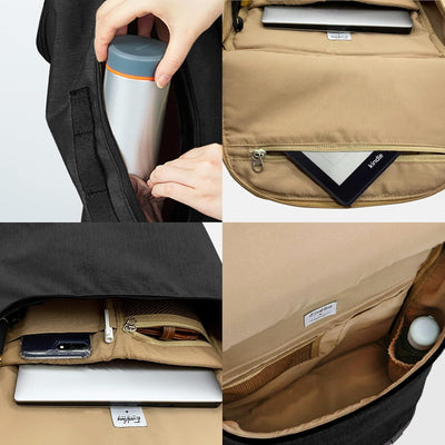EverVanz Laptop-Rucksack, Damen & Herren Roll Top Wasserdichter Wanderrucksack, Leichter, Lässiger R