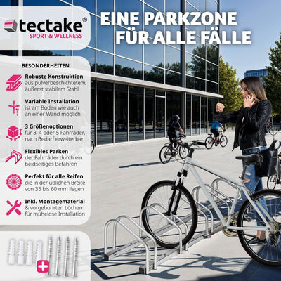 TecTake Fahrradständer für Fahrräder Fahrradparker Bike Fahrrad Ständer Rad aussen - Diverse Modelle