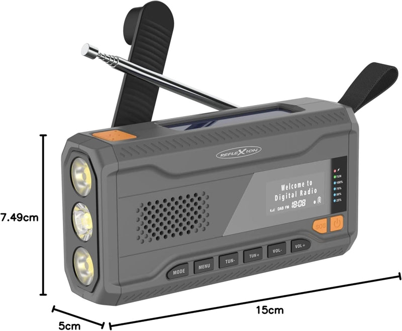 Reflexion TRA562DAB Camping Radio (16 Watt) Integrierter Akku, Powerbank-Funktion, Hochleistungs-Tas