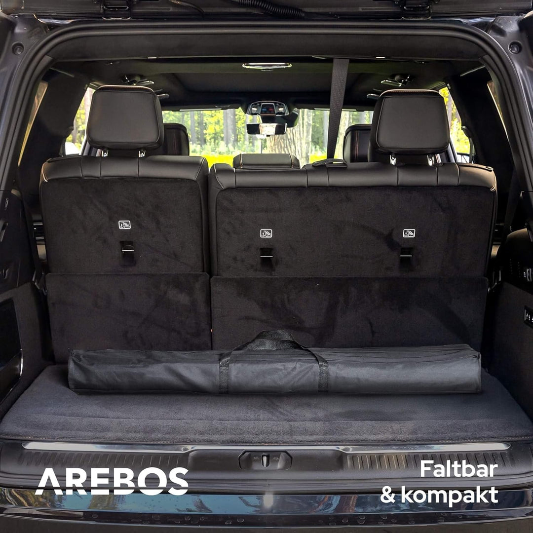 Arebos Campingtisch faltbar 90 x 51,5 cm | Klapptisch höhenverstellbar 47-69 cm | Camping Zubehör, G