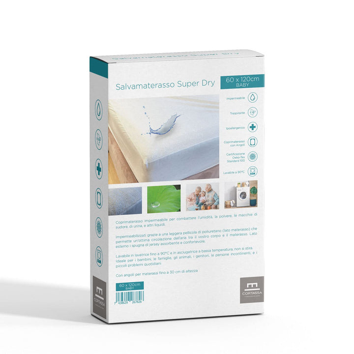 CORTASSA - Matratzenschoner für Baby, wasserdicht, Matratzenschoner, hypoallergen, atmungsaktiv, mas