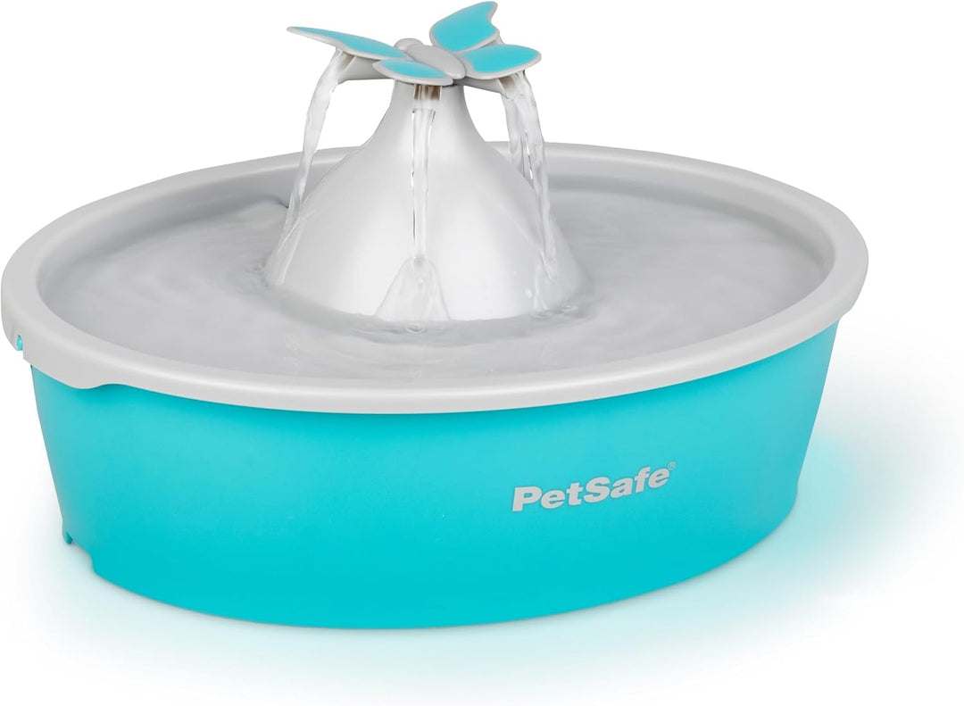 PetSafe Drinkwell Butterfly Trinkbrunnen für Katzen und kleine Hunde, BPA-freier Kunststoff, 1,5 Lit