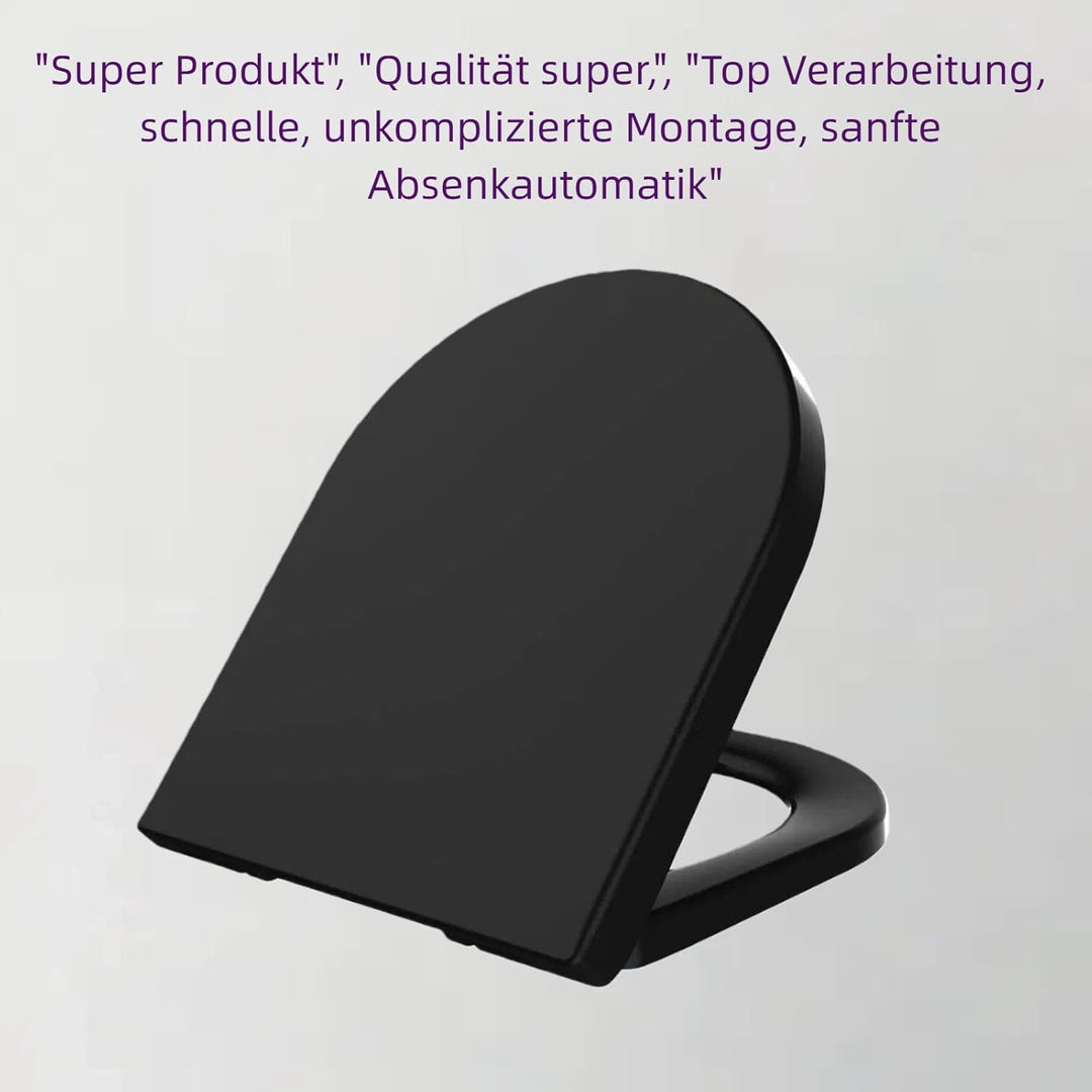 Toilettendeckel mit Absenkautomatik,wc sitz d form,Quick Release Funktion für einfache Montage & Rei