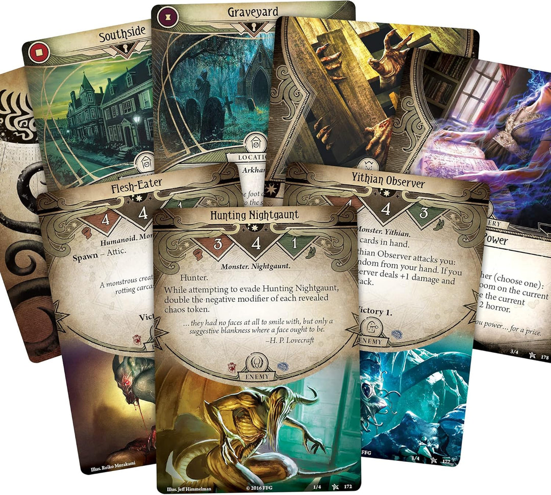 Fantasy Flight Games , Arkham Horror The Card Game , Card Game , Ages 14+ , 1 to 4 Players , 60 to 1
