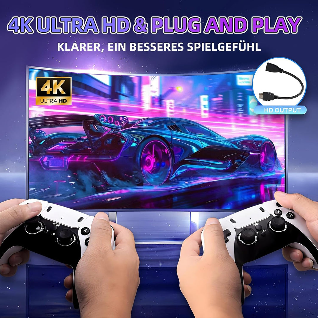 M15 Retro Konsole 4k, Tragbare Video Emulator Spielekonsole, Plug and Play Spiel Stick für TV mit 2