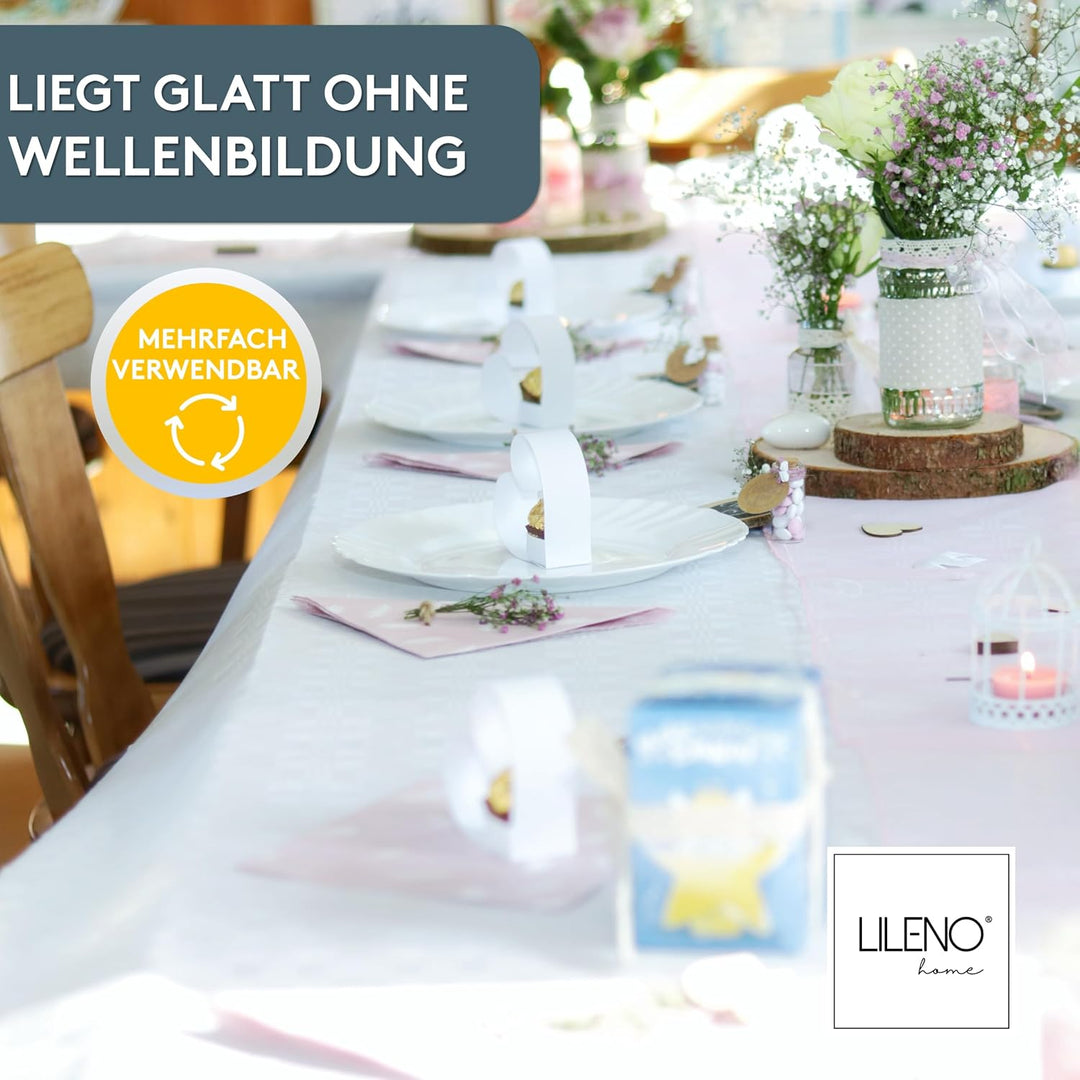 LILENO HOME Tischdeckenrolle 1,10 x 25 m - Tischdecke Mittelgrau aus Vlies - Stoffähnlich, abwaschba