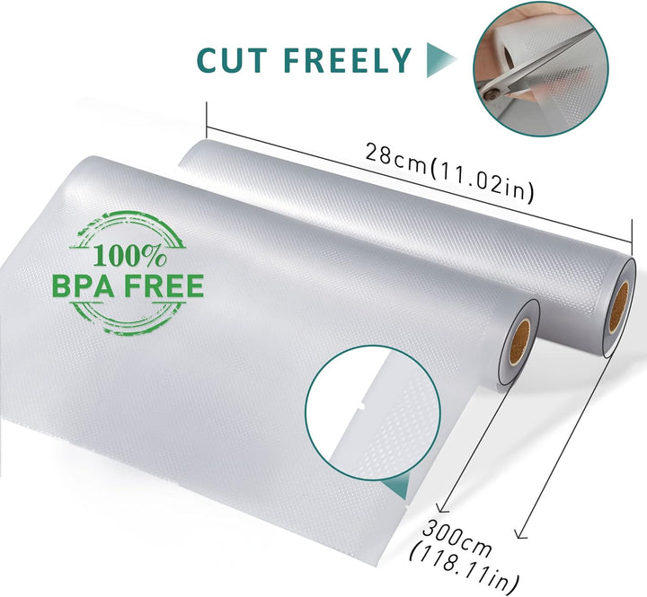 YISH Vakuumierbeutel Vakuumbeutel-Lebensmittel Vakumierfolienrollen Vakuumierfolie Vakumierbeutel：Va