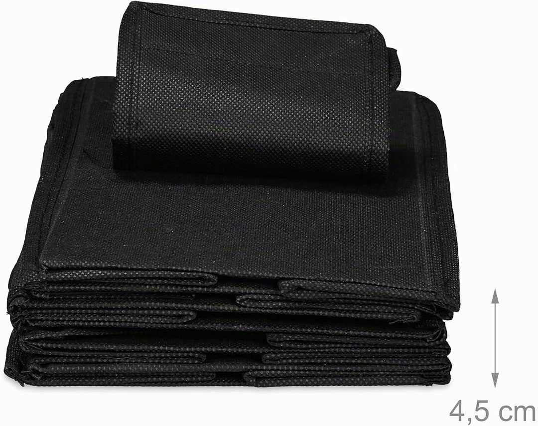 Relaxdays Hängeregal Stoff, Hängeaufbewahrung, 6 Fächer, 2 Schübe, für Kleiderschrank, HBT: ca. 82x1