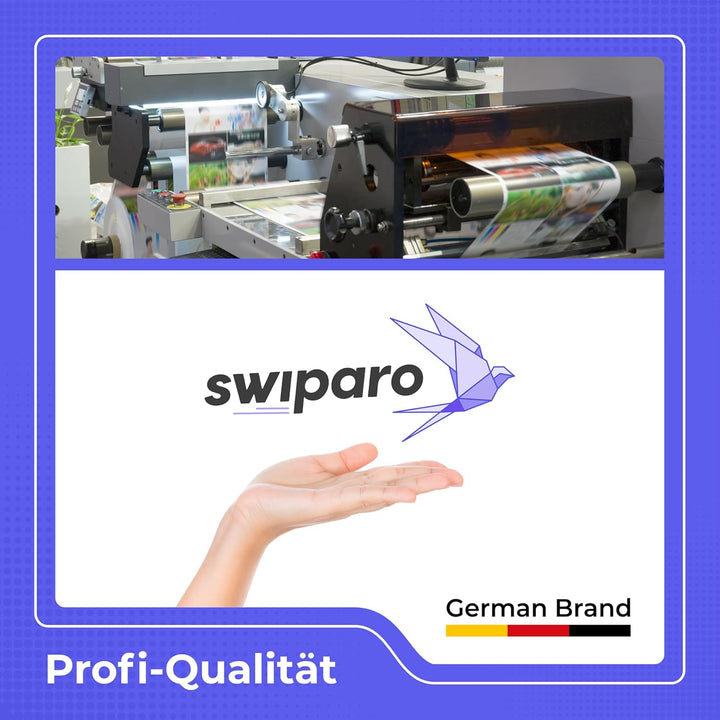 SWIPARO - Ec-Cash Thermorollen 57mm x 14m x 12mm - Kassenrollen -Thermopapier - Bonrollen für Bankom