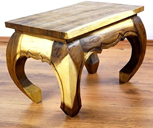livasia Opiumtisch aus Suar-Holz, Beistelltisch, Couchtisch, Nachttisch, Massivholz Möbel