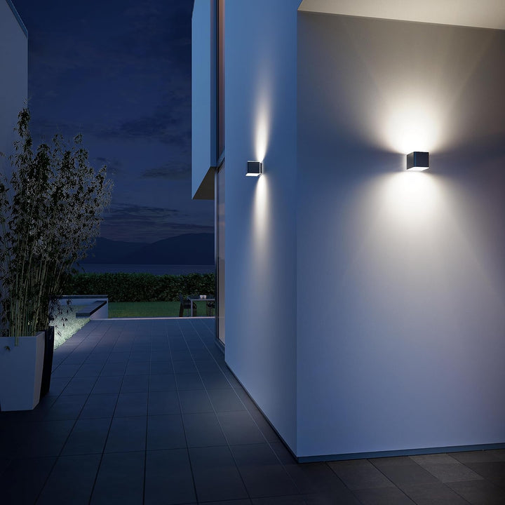 Steinel LED Wandleuchte L 840 SC anthrazit, LED Aussenleuchte, 160° iHF-Bewegungsmelder, vernetzbar,