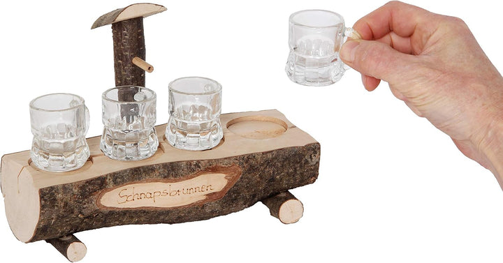 Bartl 107863 Schnapsbrunnen mit 4 Gläsern - originelles Zubehör für die Hausbar, Schnapsbrunnen