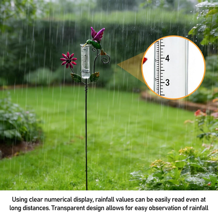 Regenmesser Für Garten,H 120CM Regenmesser Für Den Aussenbereich,Glas Niederschlagsmesser,Garten Nie