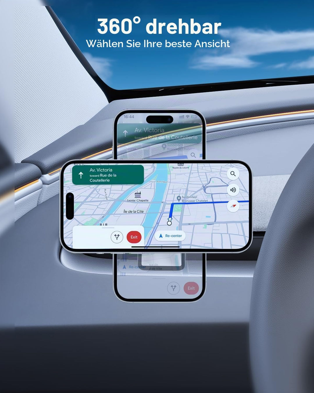Qi2 Zertifiziert 15W Handyhalterung für Tesla Model Y 2025-2026 und Model 3 2024-2026 Handyhalter Au