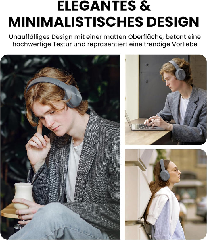 EDIFIER W600BT Bluetooth-Headset (Bluetooth V5.1) - Kabellose Over-Ear Kopfhörer mit bis zu 30 Std.