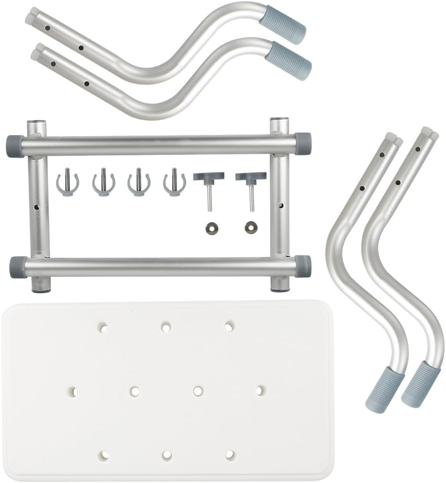 Hängender Bad Sitz, Badewannensitz, verstellbar, Badhocker, Weiss/Silber, Kunststoff, max. 136 kg Be