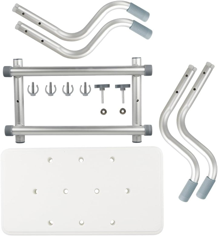 Hängender Bad Sitz, Badewannensitz, verstellbar, Badhocker, Weiss/Silber, Kunststoff, max. 136 kg Be