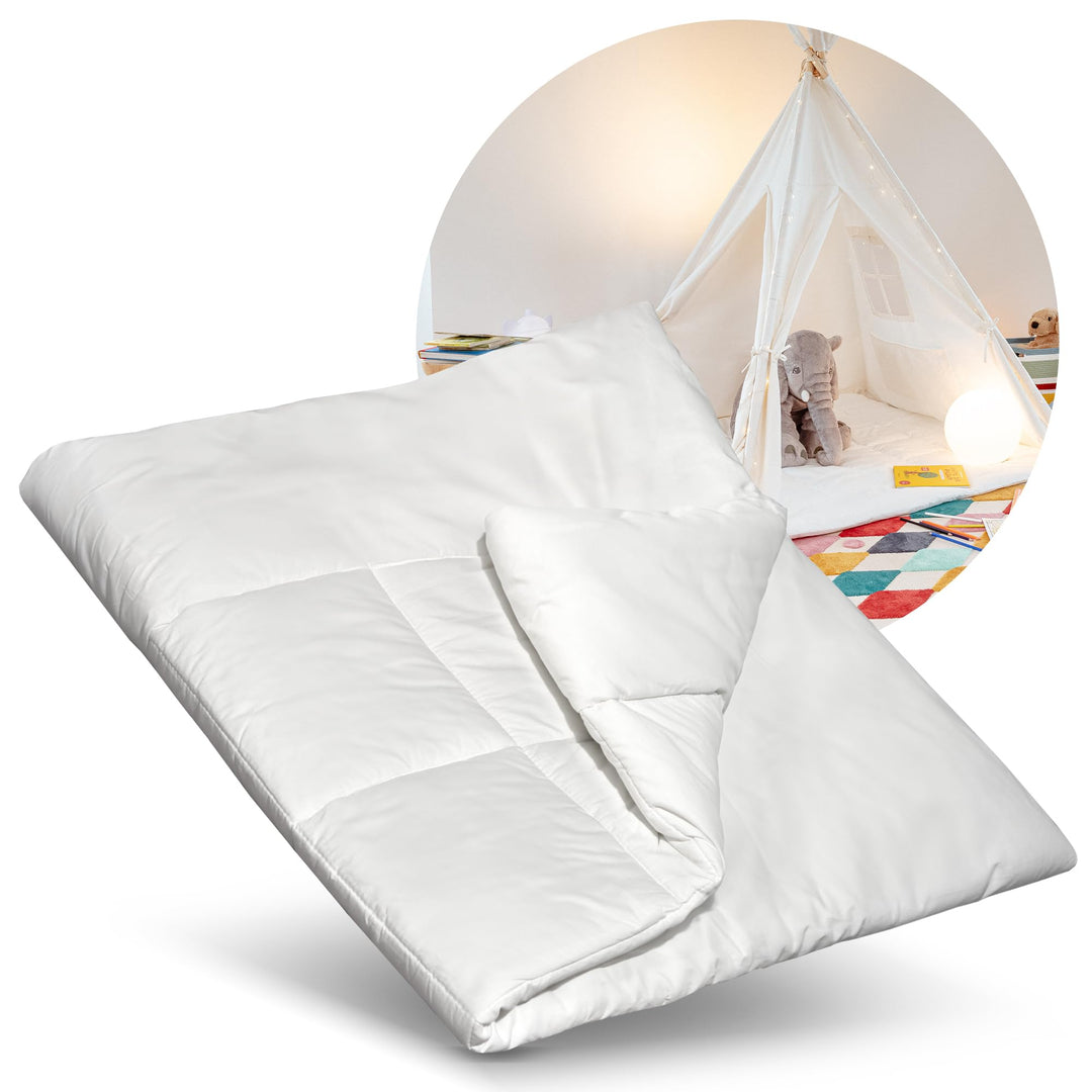 ALRITHO® Bodenmatte mit Bändern 120x120cm | gepolsterte Matte für Tipi Zelte für Kinder, Spielzelte,