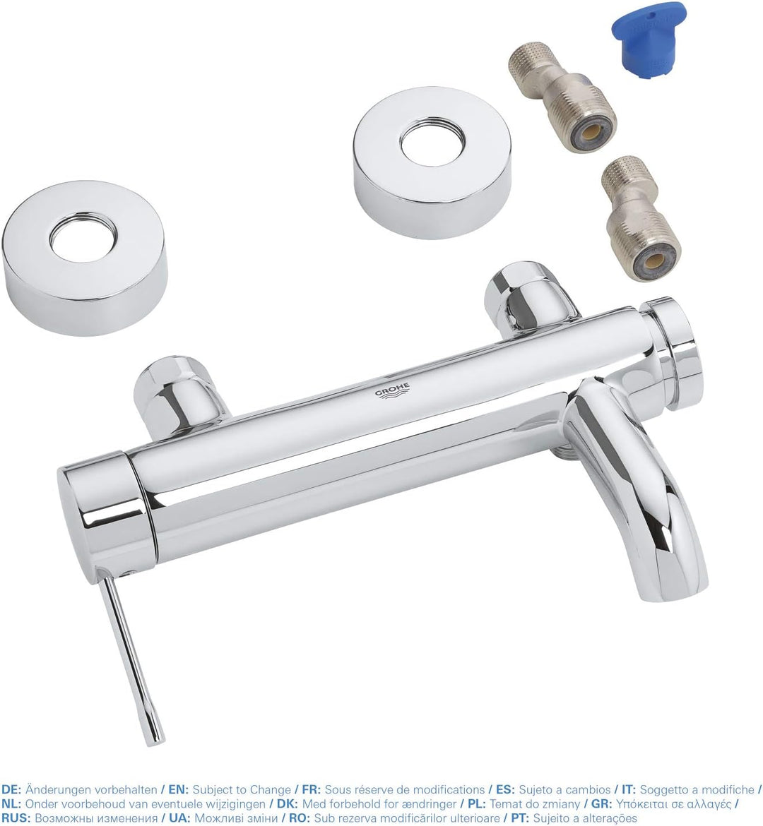 GROHE Essence - Einhand- Wannenbatterie (Wandmontage, integrierter Rüchflussverhinderer, automatisch