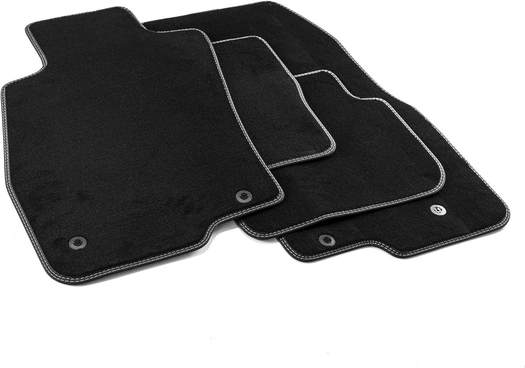 MDM PRO-81 Fussmatten für Alfa Romeo Mito 09.2008>12.2018, Passgenau Velours Kunstlederkanten und do