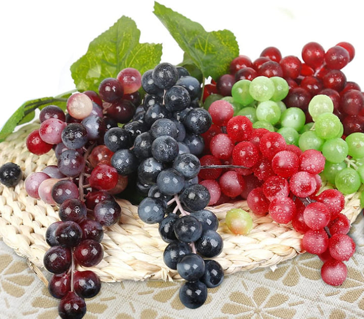 通用 7 Stück Künstliche Trauben Deko, Gefälschte Trauben, für Kuenstliche Weinrebe Obst Fuer Heim Gart