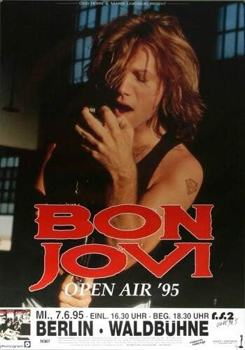 Bon Jovi - These Days, Berlin 1995 » Konzertplakat/Premium Poster | Live Konzert Veranstaltung | DIN