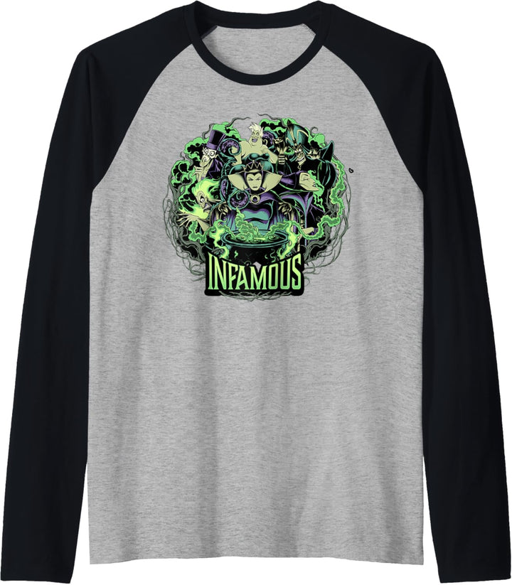 Disney Villains Infamous Evil Group Raglan