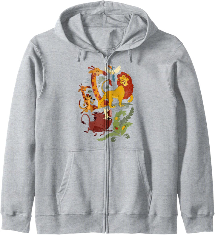 Disney Lion King Friends Animated Portrait Kapuzenjacke