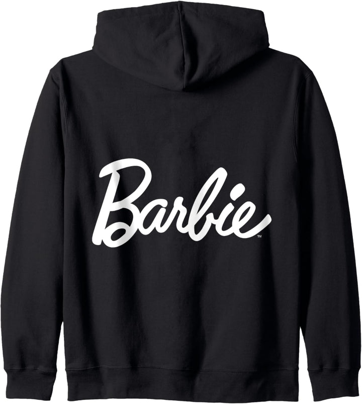 Barbie Logo White + Backprint Kapuzenjacke