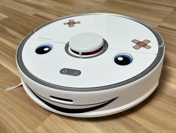 2X Aufkleber Gesicht Augen für Saugroboter Staubroboter Mähroboter Wischroboter Thermomix Staubsauge