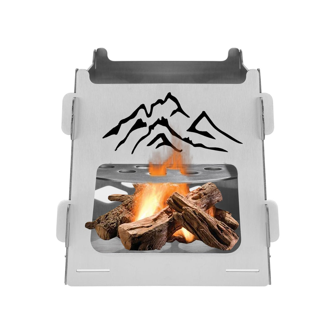 Faltbarer Lagerfeuer-Grill, Camping-Feuerstelle mit Tragetasche, Faltbar BBQ Feuerstelle Grill für C