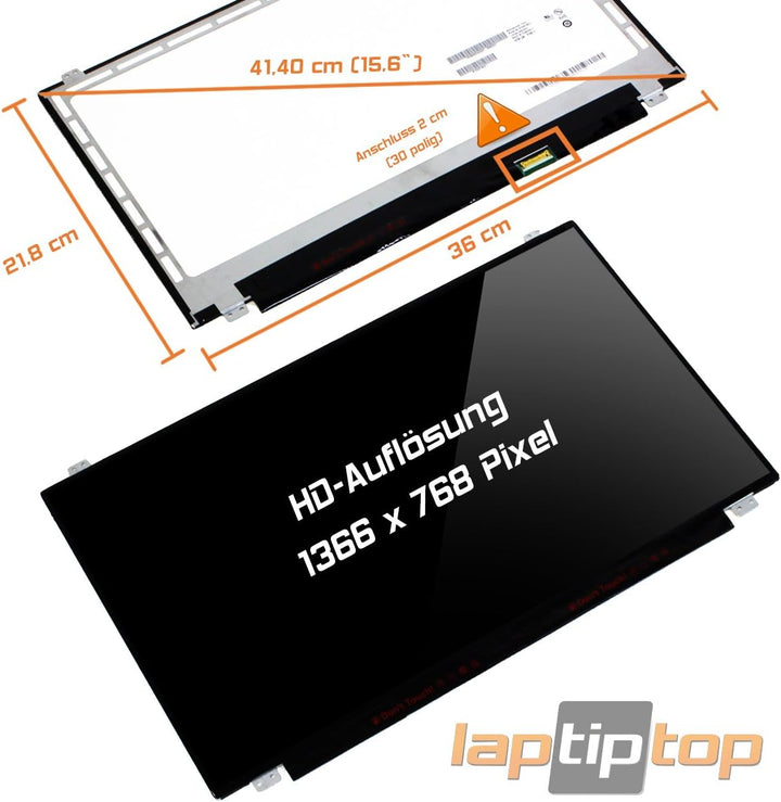 Laptiptop 15,6" LED Display Glossy passend für Lenovo Ideapad 330-15AST 81D6 Bildschirm WXGA HD