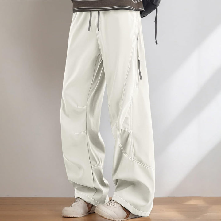 Regenhose Herren wasserdichte Fahrradhose Leichte Winddichte Outdoorhose Elastisch Taille Wanderhose