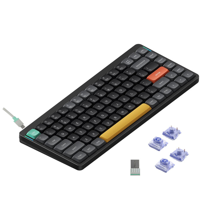 nuphy Air75 V2 Kabellose mechanische Tastatur, 84 Tasten RGB Hot-Swap Tastatur, unterstützt Bluetoot