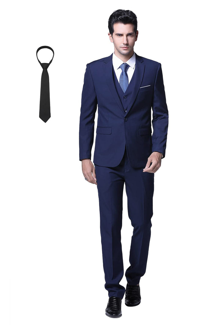 Cloudstyle Anzug Herren Slim Fit 3 Teilig Krawatte Anzüge Business Herrenanzug Sakko für Hochzeit XL