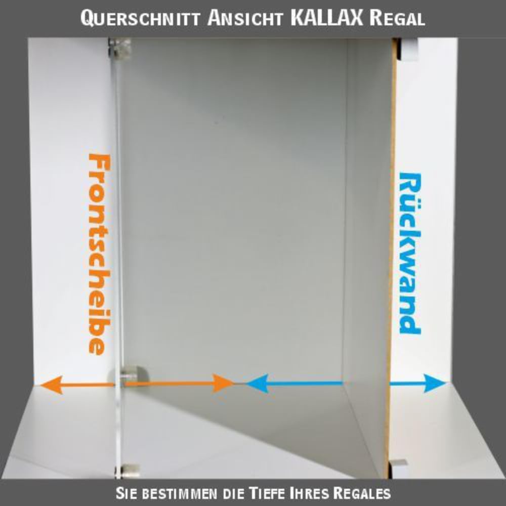 Frontscheiben-Kit für IKEA® Kallax Regal -transparent- (2er Set), 2er Set