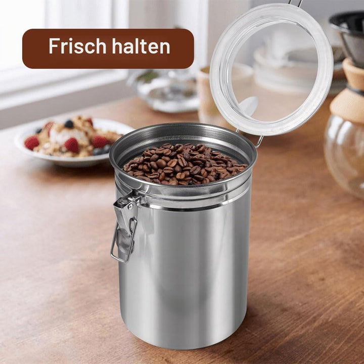 2000ml Kaffeedose Luftdicht, Kaffeebohnen Behälter, Kaffeebohnen Aufbewahrung, Kaffeedose, Vorratsdo