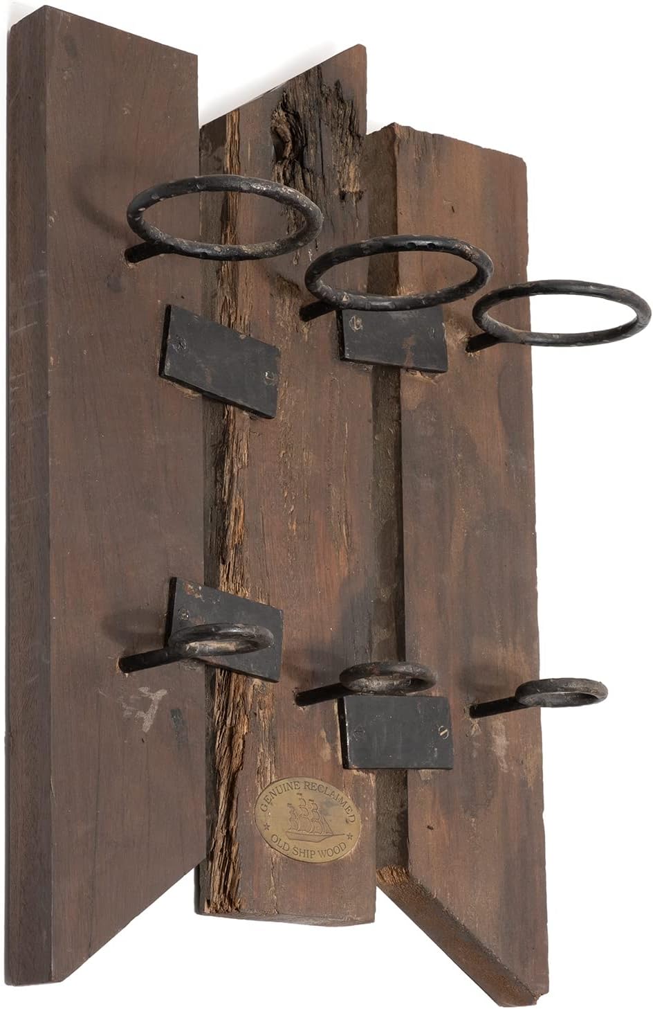 Moritz Weinregal Weinhalter Wandregal 55 x 34 x 16 cm aus altem Schiffs Holz Aufbewahrungsregal Wein