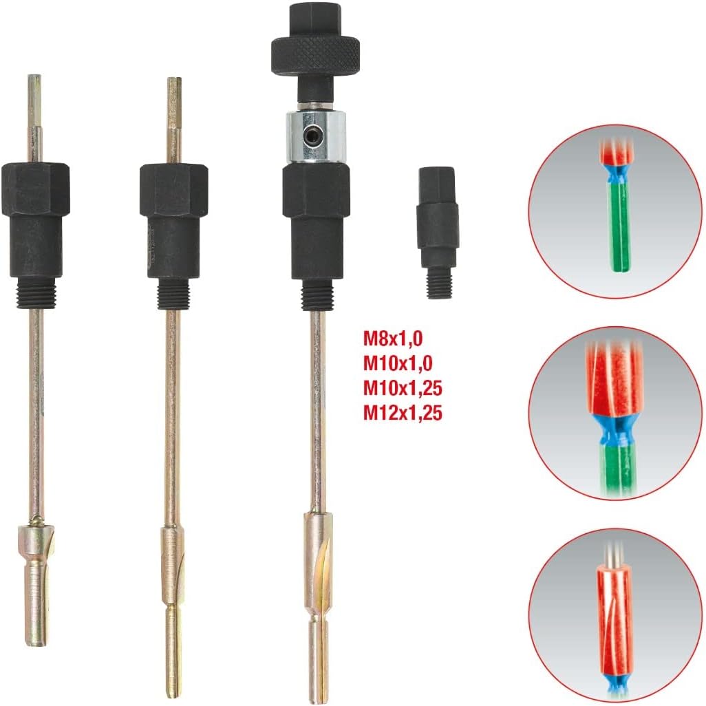 KS Tools 152.1120 MASTER 3 in 1 Glühkerzen-Reibahlen-Satz, 9-tlg.