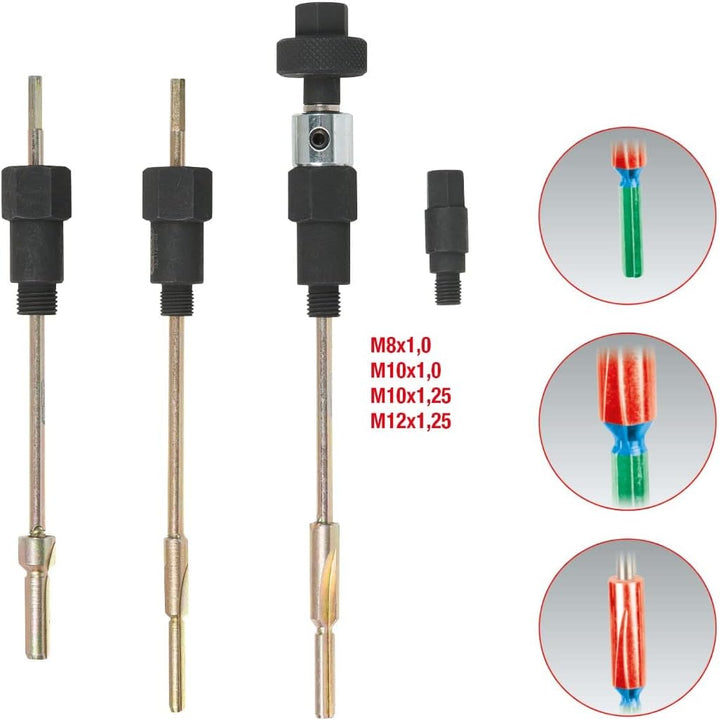 KS Tools 152.1120 MASTER 3 in 1 Glühkerzen-Reibahlen-Satz, 9-tlg.