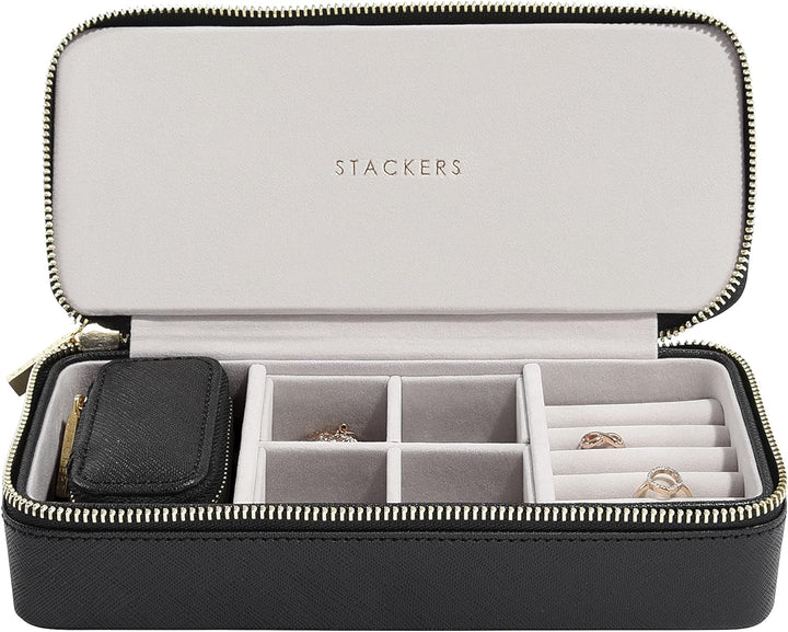 Stackers Schwarz Gross & Petite Reise Schmuckschatulle, Schwarz
