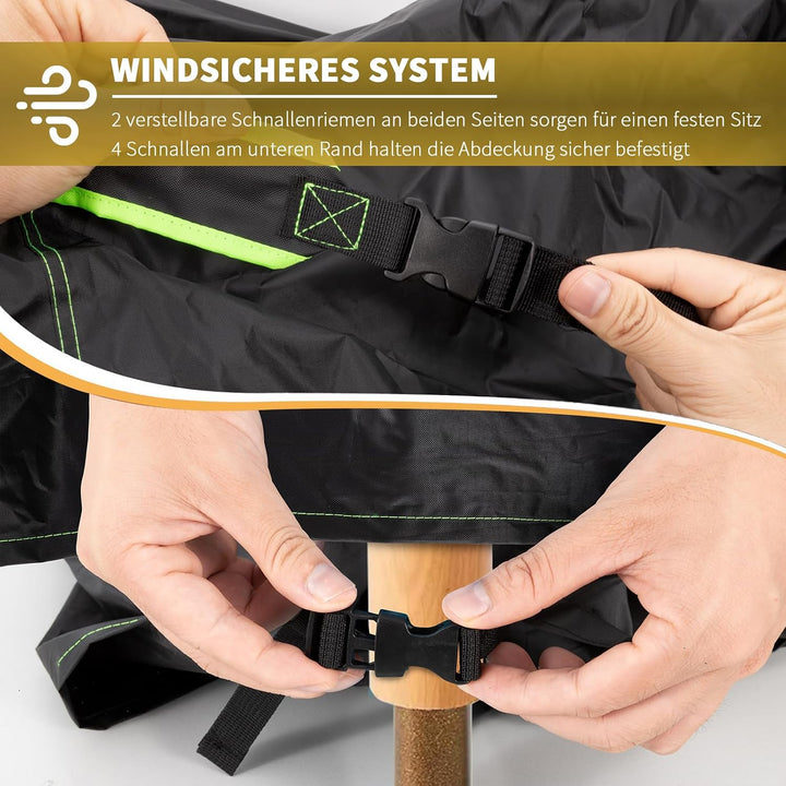 BEEWAY Gartenmöbel Abdeckung Wasserdicht V2.0 125x125x73cm, Schutzhülle Abdeckplane für Gartentische