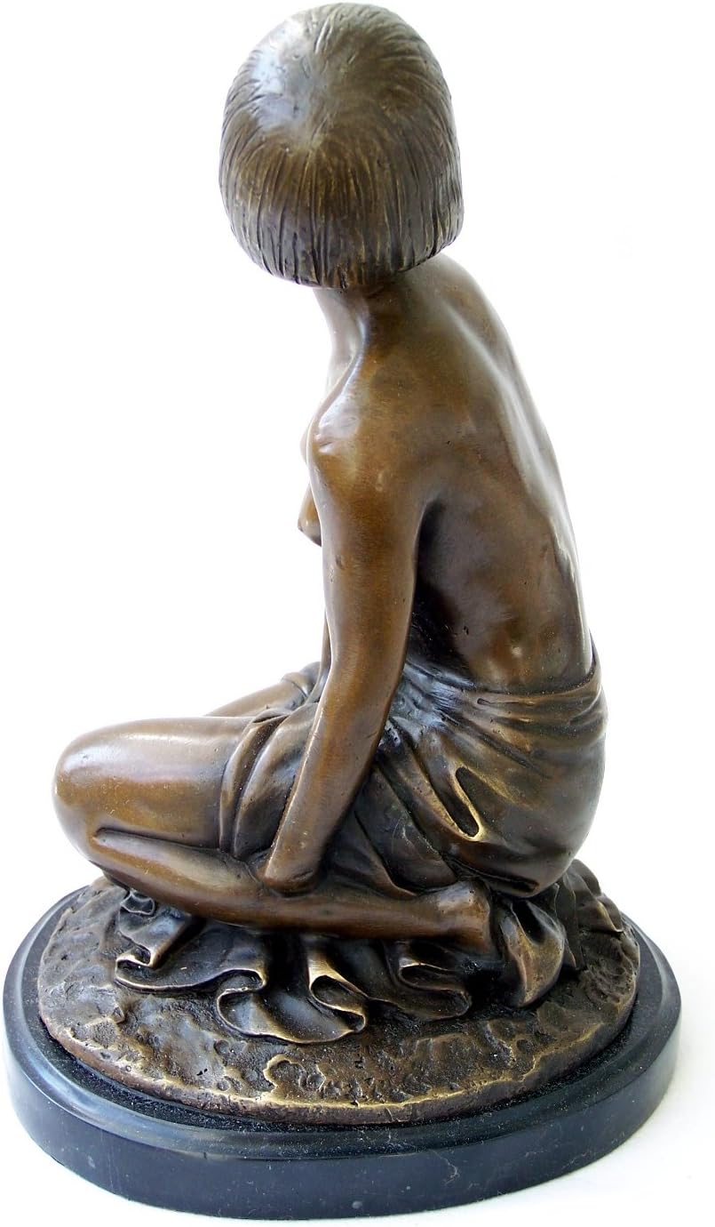 Kunst & Ambiente - Art Deco Bronzefigur Akt Skulptur - Aspasie - signiert - Amedeo Gennarelli Figur