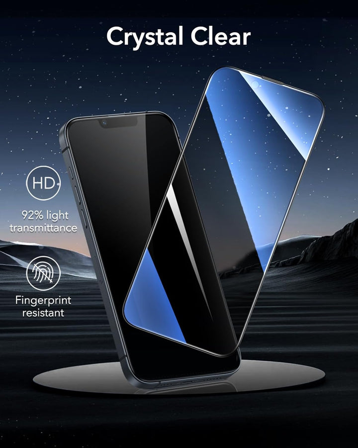 ESR für iPhone 14/13/13 Pro für Panzerglas, 9H+ Display Sichtschutzfolie aus gehärtetem Glas 3 Stück