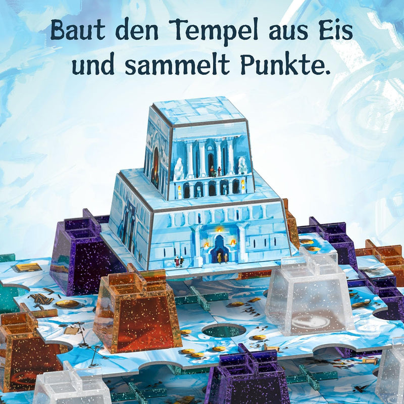 KOSMOS 683801 Nunatak - Tempel aus EIS, Familienspiel, Cooler 3D Aufbau, 3D-Spielsteine in EIS-Optik