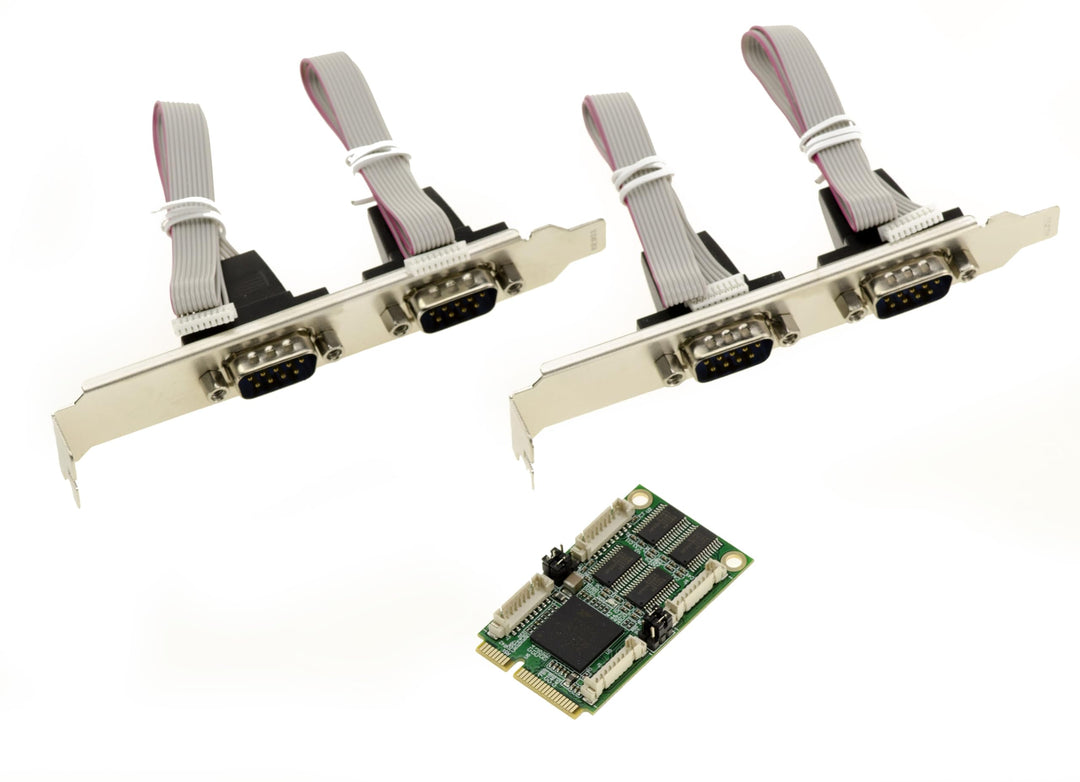 KALEA-INFORMATIQUE 4 Ports Mini PCI Express Serial Controller Card COM RS232 DB9 FICHES mit EXAR Chi