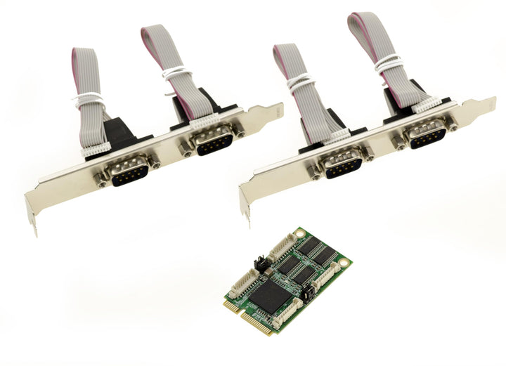 KALEA-INFORMATIQUE 4 Ports Mini PCI Express Serial Controller Card COM RS232 DB9 FICHES mit EXAR Chi