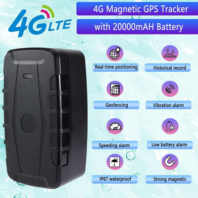 GPS-Ortungsgerät 4G, 20000mAh Langzeit magnetischer GPS-Sender für Auto, Flotte, LKW IP67 Wasserdich